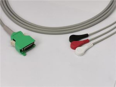 Nihon Kohden EKG Transduser Kabel 3 qo'rg'oshinlar