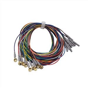 Oltin bilan qoplangan mis EEG elektrodlari kabeli